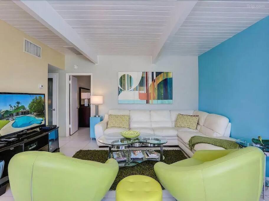 Serene 4 Bed 3 Bath Heated Pool Natural Backyard Heart Of Palm Springs Exterior foto